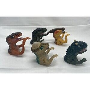 Jurassic Park The Lost World Dinosaur Finger Puppets Lot of 5 Amblin 1996 3” Toy